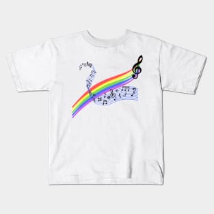 Music and rainbows Kids T-Shirt